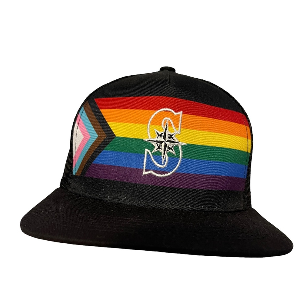 SEATTLE MARINERS Pride Night MLB rainbow baseball cap hat NWOT by Melonwear 2022